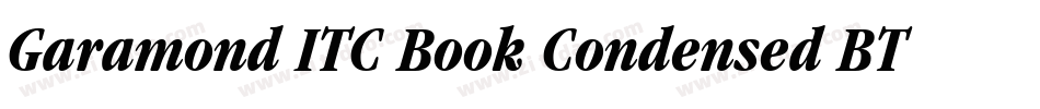 Garamond ITC Book Condensed BT字体转换